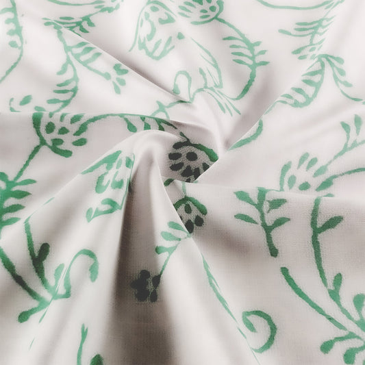 Cotton Blanket - Single Dohar ( 60 x 90 Inches) Brown Green Plant