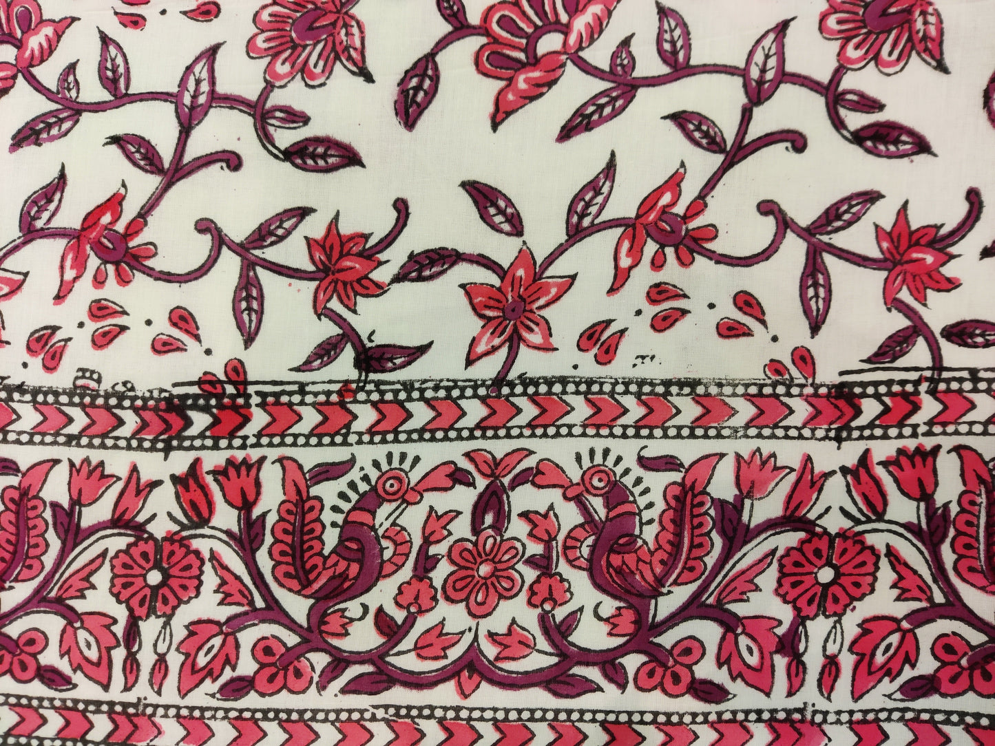 Cotton Blanket - Single Dohar ( 60 x 90 Inches) Pink Floral Net