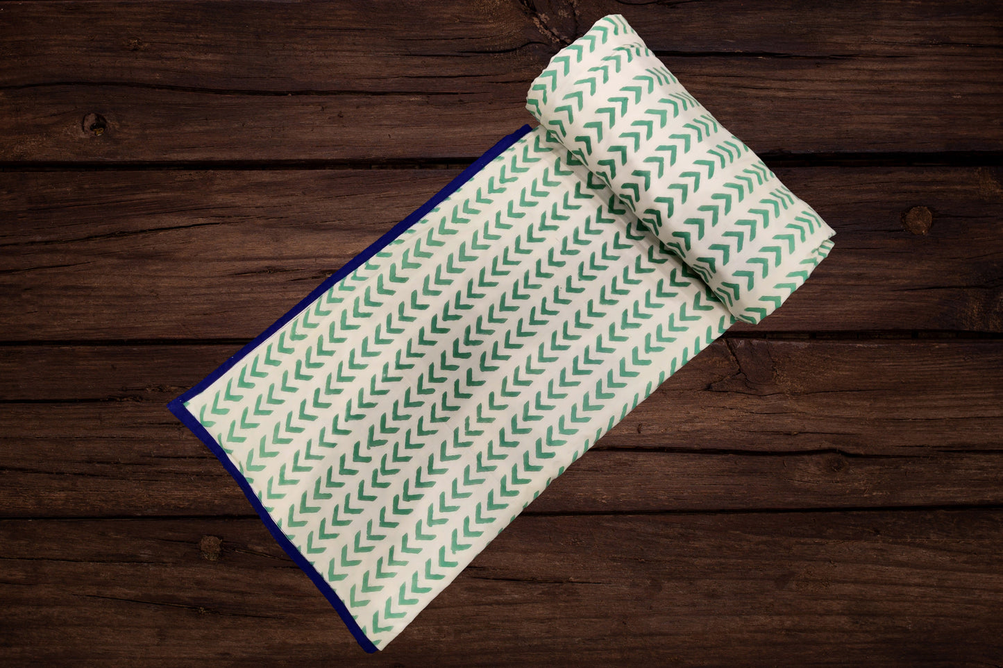 Cotton Blanket - Single Dohar ( 60 x 90 Inches) Dark Blue Bouquet