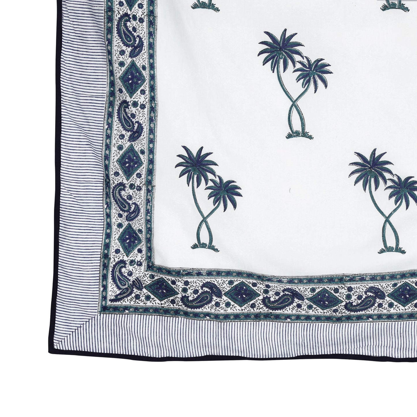 Cotton Blanket - Single Dohar ( 60 x 90 Inches) Blue Coconut Tree